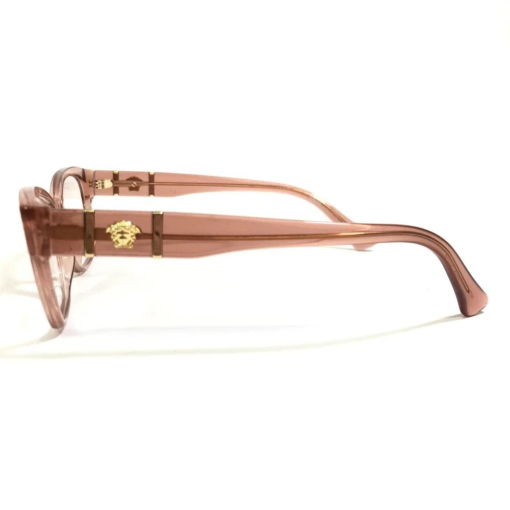 Versace Eyeglasses Frames MOD.3344 5434 Clear Pink Gold Medusa Logos 52-16-140